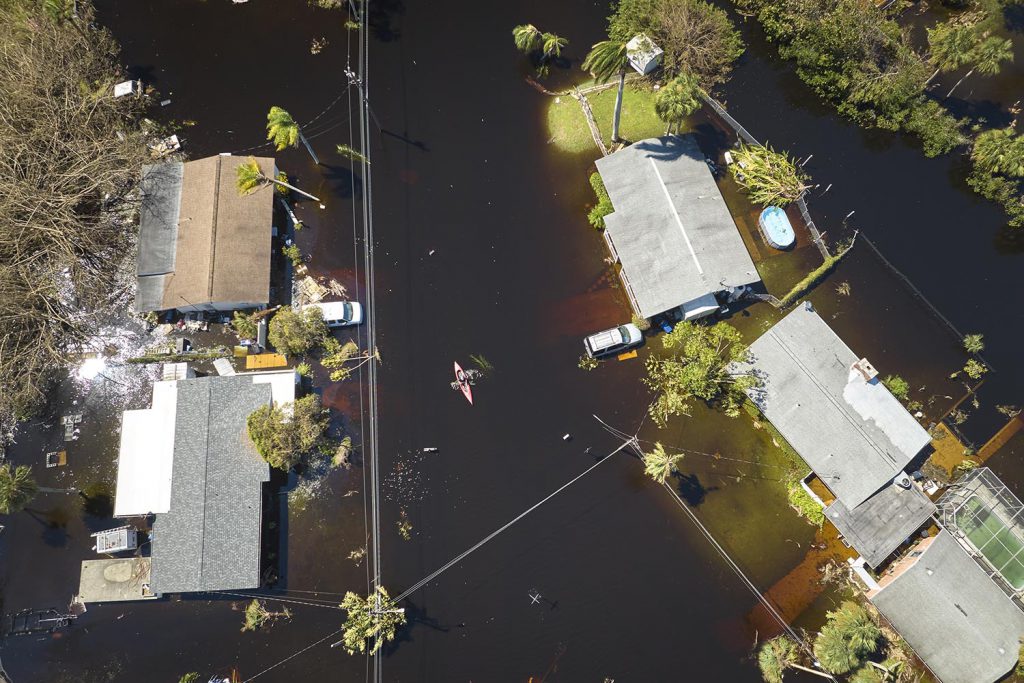 Flooding in Florida from hurricane Ian